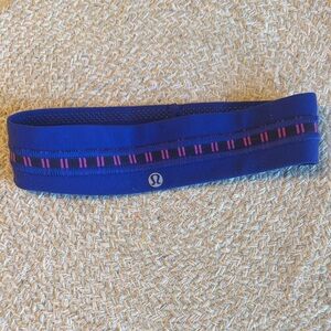 Lululemon Blue & Pink Athletic Headband | Stretch Workout Band
